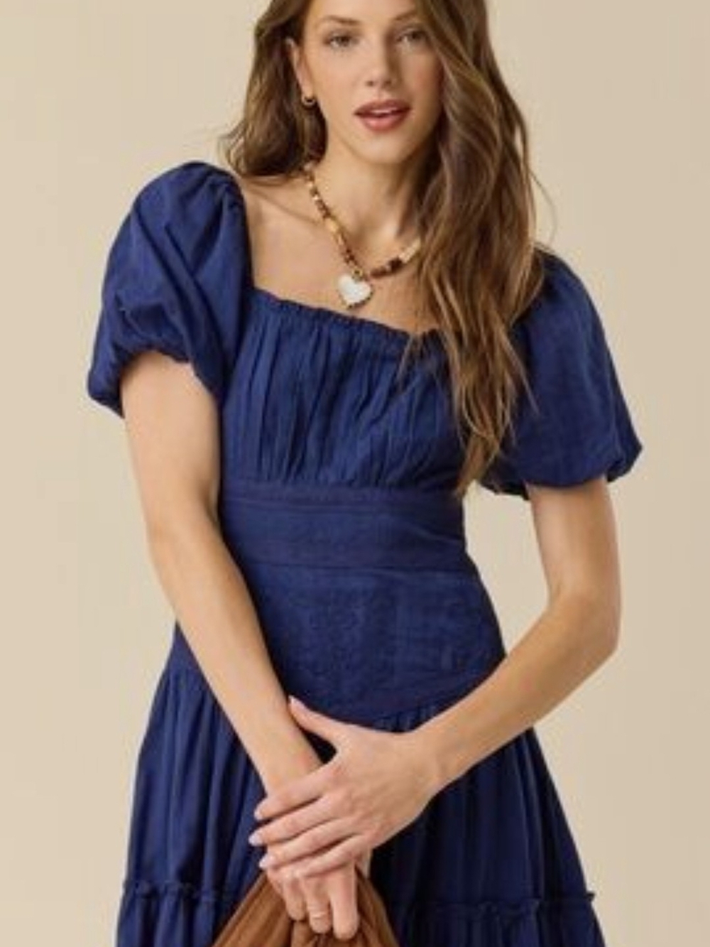 Altar'd State Navy Tiered Maxi Dress - Picture 2 of 8